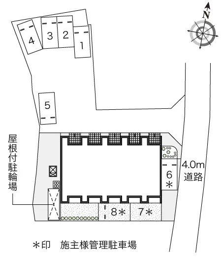 ★手数料０円★太宰府市五条４丁目 月極駐車場